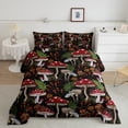 thumbnail image 2 of Feelyou Cartoon Red Mushroom Queen Comforter Set, Jungle Leaves Plant Bedding Sets, Teesn Kids Boys Girls Reversible Bedding Comforter Set, Breathable Home Decor, 3pcs, 2 of 8