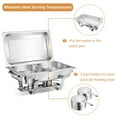 thumbnail image 6 of Costway 2 Packs Full Size Chafing Dish 9 Quart Stainless Steel Rectangular Chafer Buffet, 6 of 11