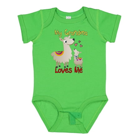 

Inktastic My Grandma Loves Me Llama Gift Baby Boy or Baby Girl Bodysuit
