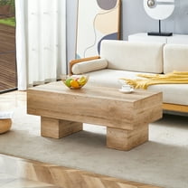 Newest Modern Simple Light Wood Texture Mdf Coffee Table - 43.3"X21.6"X17.2" Practical Model for Any Living Room Or Apartment