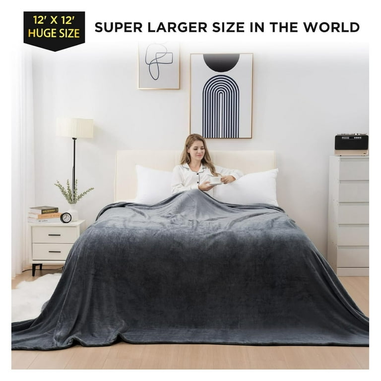 WDNMD9418 Super Big Fleece Blanket Oversized King Blanket 140 x140