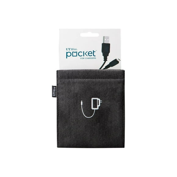 UT Wire Pocket - Pouch for chargers - canvas - black