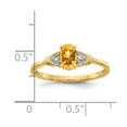 thumbnail image 3 of Real 14kt Yellow Gold Citrine and Diamond Ring Size: 7; for Adults and Teens; for Women and Men, 3 of 5