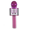 Carevas Professional BT Wireless Microphone Karaoke Speaker KTV Music Player Singing Recorder Handheld Microphone Rose Red