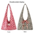 thumbnail image 6 of Hsqqdc Slouchy Leopard Print Double-Sided Hobo Bag for Women, Bow Tie Crescent Crossbody Shoulder Tote Handbag for Commute Travel Work, 6 of 7
