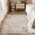 thumbnail image 4 of VUNATE 3'x5' Area Rugs for Living Room Washable Rugs Modern Abstract Area Rug Neutral Indoor Carpet Soft Rugs for Bedroom Office Entryway Kitchen Laundry Room Accent Rug Modern Home Decor Pink, 4 of 6