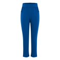 thumbnail image 5 of Women's High Waisted Stretchy Ankle Pants, Straight Leg Pull on Yoga Work Trousers with Pockets, Casual Daily Wear or Office, Breathable and Comfortable Blue M, 5 of 10