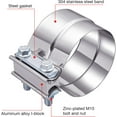thumbnail image 4 of GFDYREE 4.0 Inch Exhaust Clamp, Lap Joint Band Clamp Stainless Steel 2PCS, 4 of 5