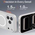 thumbnail image 3 of DUEDUE iPhone 17 Pro Case 6.3" Compatible with MagSafe, Magnetic Slim Matte Shockproof Cover Case For iPhone 17 Pro, White, 3 of 7