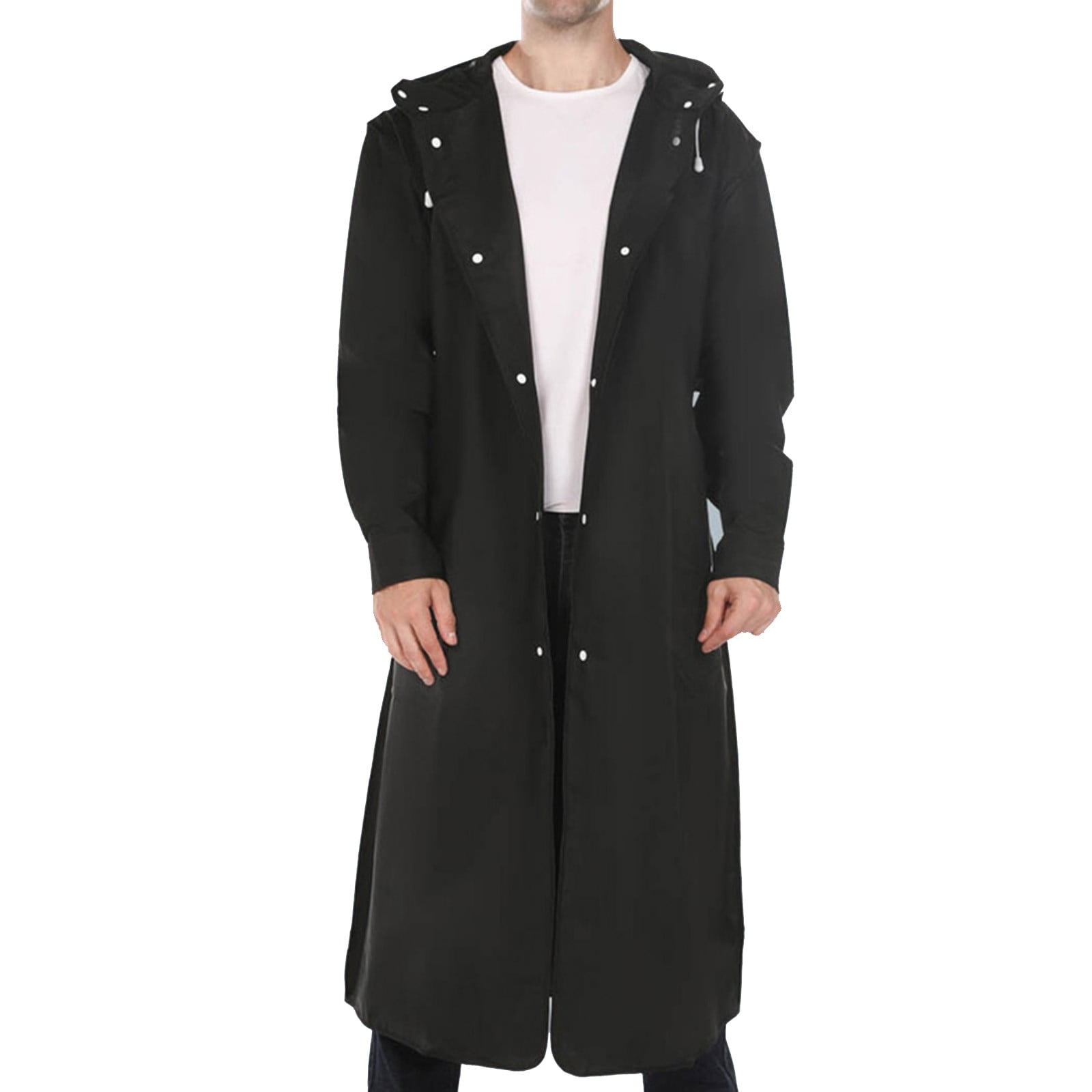 Aofany, Waterproof Long Raincoat, Size 3XL, Hooded for Outdoor