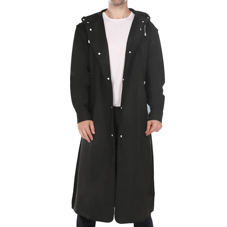 Aofany, Waterproof Long Raincoat, Size 3XL, Hooded for Outdoor