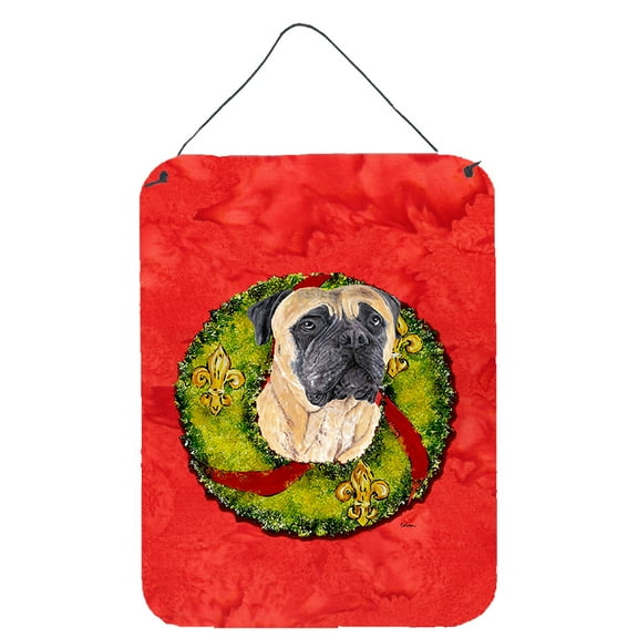 Mastiff Christmas Wreath Wall or Door Hanging Prints