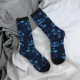 thumbnail image 5 of Sigee BLUE Flamingo Birds for Contrast Design Soft Moisture-Wicking Socks Crew Casual Athletic Stretchy Loose Middle Tube Socks, 5 of 6