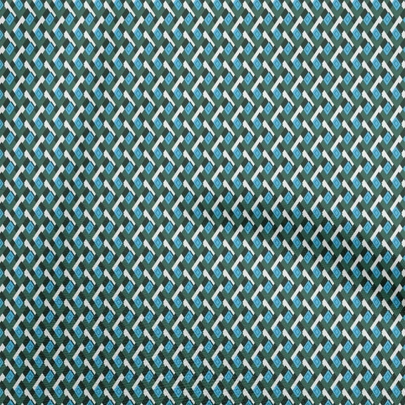 oneOone Viscose Chiffon Dark Green Fabric Geometric Diy Clothing Quilting Fabric Print Fabric By Yard 42 Inch Wide