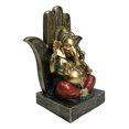 thumbnail image 6 of Hindu Elephant God Ganesha Seated On Hamsa Palm Hand of God Throne Figurine, 6 of 9