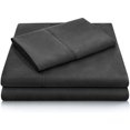 thumbnail image 1 of Juego de sábanas king size, 200 hilos, 100% algodón, color negro, 1 of 1