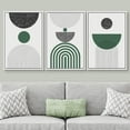 thumbnail image 5 of IDEA4WALL Framed Canvas Print Wall Art Set of 3 Mid-Century Retro Abstract Polygon Boho Pattern Wall Decor Nordic Geometric Collage Prints Minimal Modern Art Bohemian Artwork - White 16"x24"x3, 5 of 5