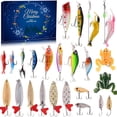 thumbnail image 5 of Calendario de Adviento 2024 Set de aparejos de pesca Calendario de Adviento Calendario de cuenta regresiva de Navidad de 24 días Caja de señuelos de pesca Regalos de Navidad para amantes de la pesca, 5 of 5