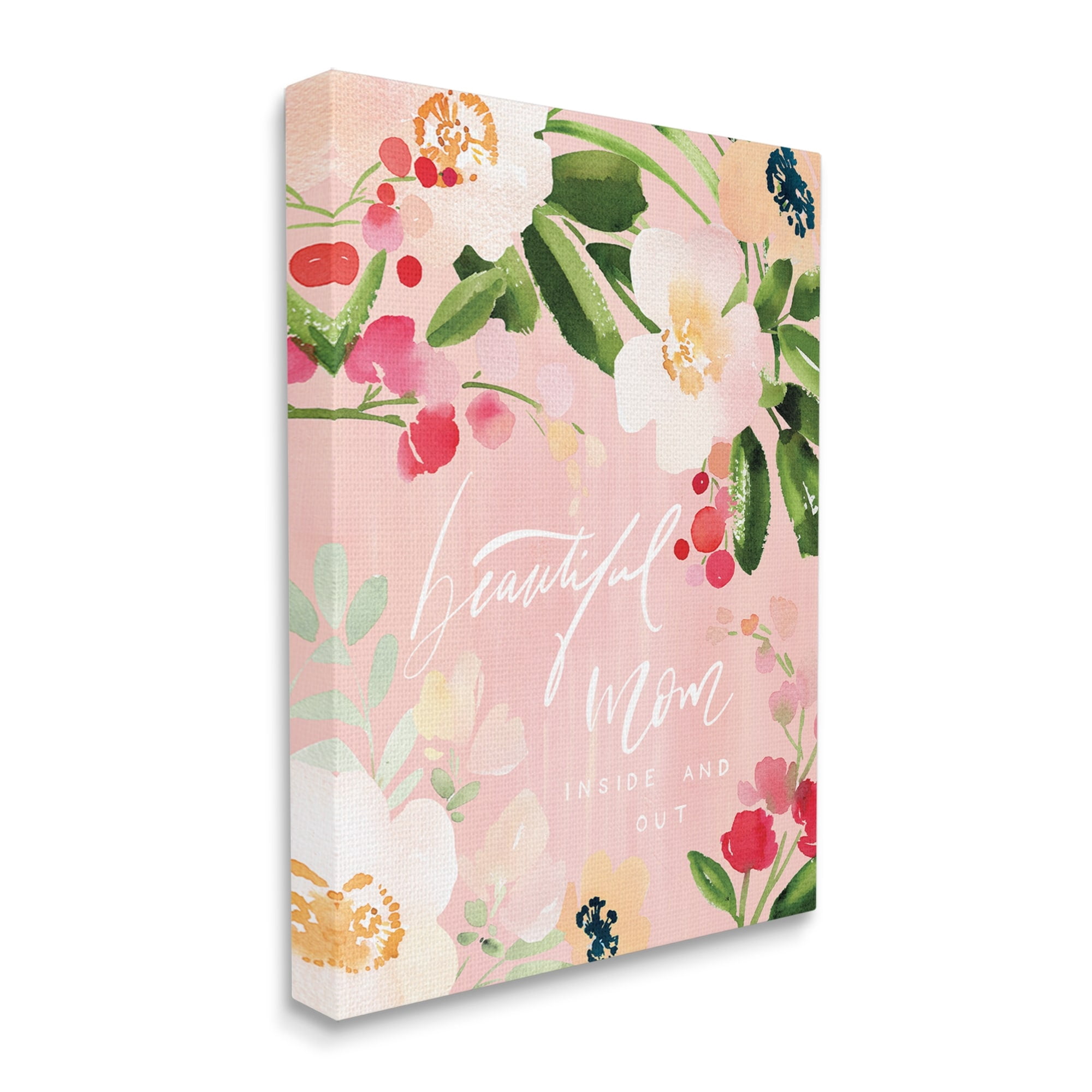 Stupell Industries Beautiful Mom Floral Mother's Day Holiday Painting Gallery Wrapped Canvas Print Wall Art