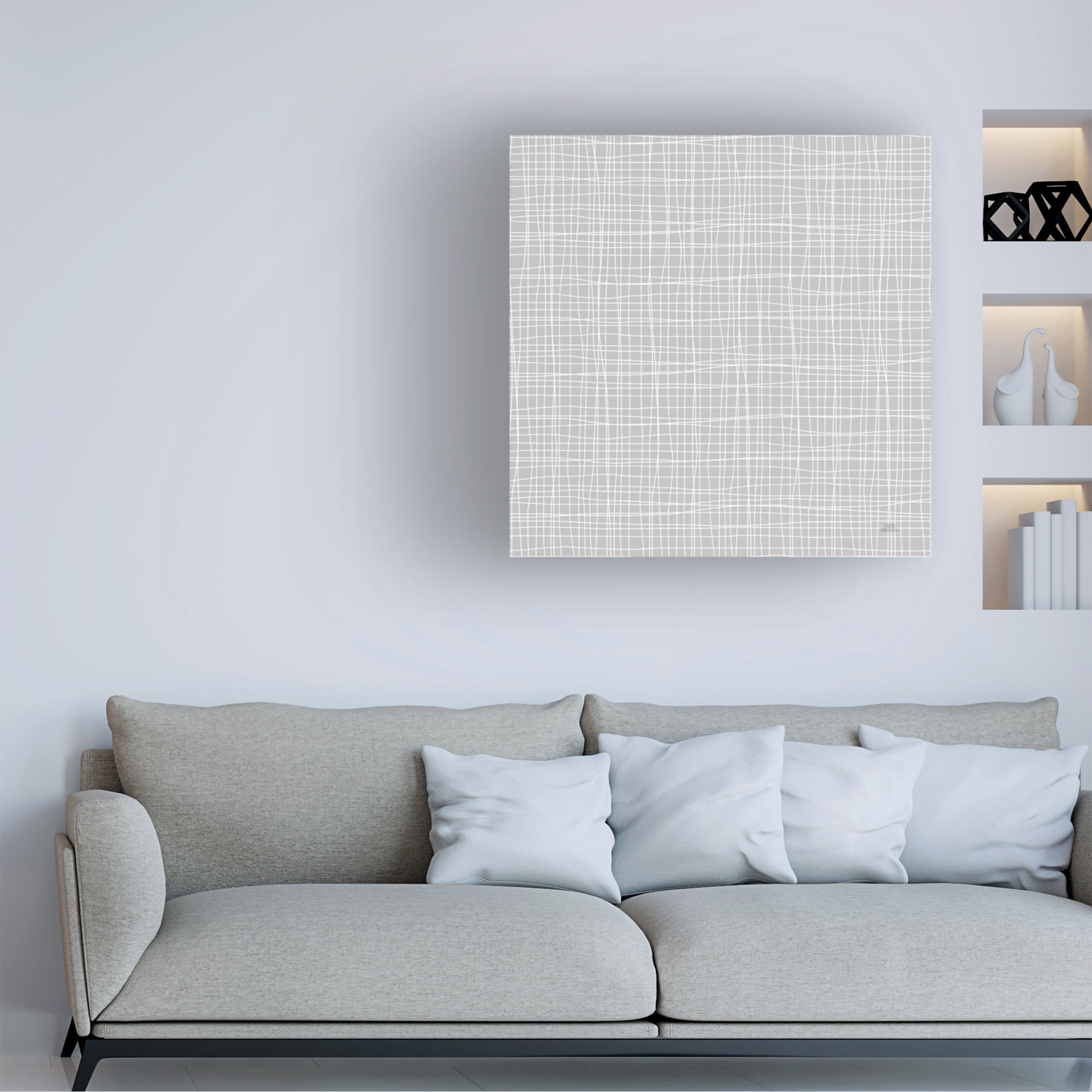 Laura Marshall 'Spring Blooms Pattern XID' Canvas Art