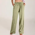 thumbnail image 2 of Tnhcen Women's Loose Fit Wide Leg Drawstring Cotton Linen Pants with Pockets - Casual Breathable Trousers S-3XL Plus Size | Versatile Everyday Pants for Women, 2 of 9