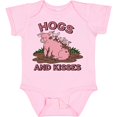 thumbnail image 3 of Inktastic Hogs and Kisses with Cute Pig Family Boys or Girls Baby Bodysuit, 3 of 5