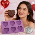 thumbnail image 5 of Valentine's Day Multi-Cavity Heart Silicone Mold - Heart-Shaped Mousse Cake Baking Tool, Food-Grade Silicone Mold, Multiple Heart Cavities for Desserts & Candies, Festive Baking Accessory, Purple, 5 of 6