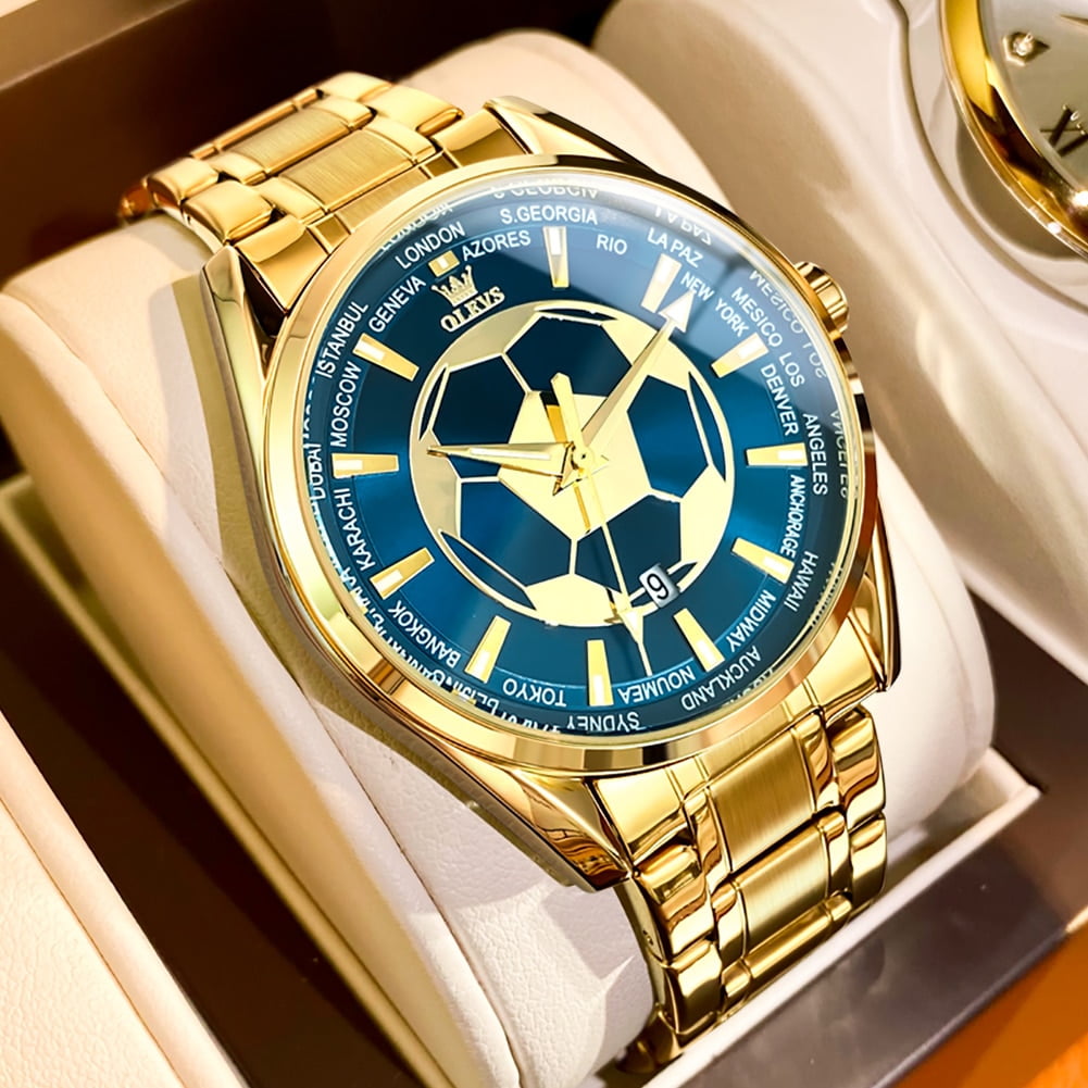 Gold and blue watches deals
