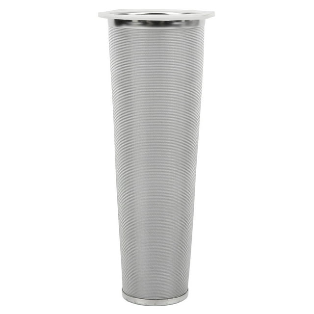 304 Stainless Steel Cold Brew Coffee Filter Cone Mesh with White Rubber Circle Coffee Brew Infuser for Fruit Drink 8x21cm/3.1x8.2in
