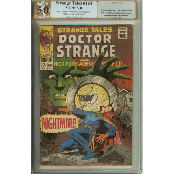 Strange Tales #164 PGX 5.0 not CGC Signed Steranko