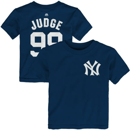 Navy Blue Toddler T-shirt - Aaron Judge New York Yankees Majestic Toddler Name & Number T-Shirt - Navy