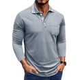 thumbnail image 1 of pstuiky Camisas casuales de manga larga para hombre, Cárdigan informal de manga larga con botones y bolsillo para hombre top de hombre s, 1 of 7