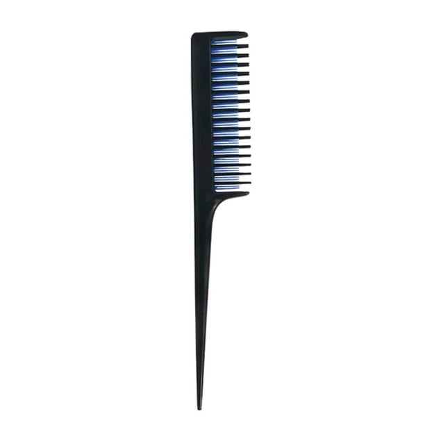 Peine de cola puntiaguda de plástico de color, peine para recoger y teñir el cabello, peine divisor para peluquería, peine multifuncional para el cabello