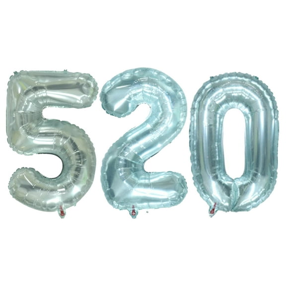 32 Inch 520 Jellies Foil Number Balloons for New Year Eve Festival Party Supplies Graduation Decorations