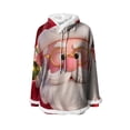 thumbnail image 5 of Men's Christmas Hoodie 3D Santa Claus Cartoon Graphic Sweatshirt Merry Christmas Pullover Xmas Holiday Party Tops, 5 of 6