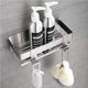 thumbnail image 5 of Kearding Organizador de cocina montado en la pared para baño, estante de drenaje, estante de ducha sin perforaciones, estante de almacenamiento Juegos de accesorios de baño Plata No.02, 5 of 6