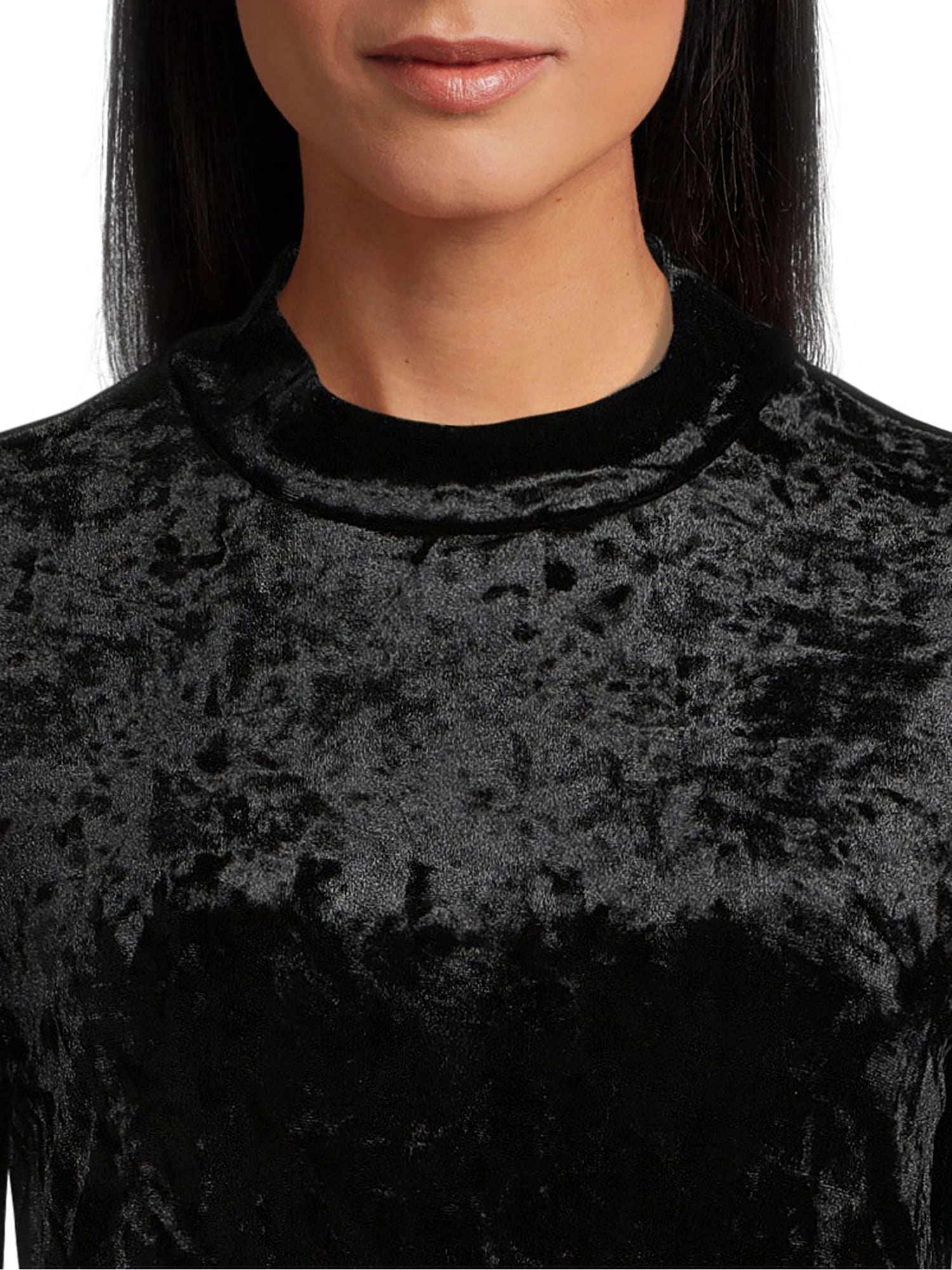 Self Esteem Juniors Crushed Velvet Mock Neck Bodycon Dress