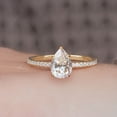 thumbnail image 5 of Cora Jewellery 3CT Pear Moissanite Engagemet Ring For Women, 18K Yellow Gold, 11.5 US, 5 of 8