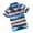 1#Blue, variant on Kiijoy Little Boys Short Sleeve Striped Polo Shirt Casual Kids Child T-Shirt, Sizes 5-6