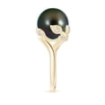 thumbnail image 3 of ANGARA Tahitian Cultured Pearl Olive Leaf Bypass Ring in 14K Yellow Gold for Women | June Birthstone, Birthday, Anniversary, Jewelry Gift for Women | Pearl Ring, 3 of 8