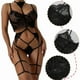 thumbnail image 3 of Conjunto de lencería con tiras, conjunto de lencería con liguero y sujetador de encaje de 3 piezas para mujer, de alto rendimiento, 3 of 9