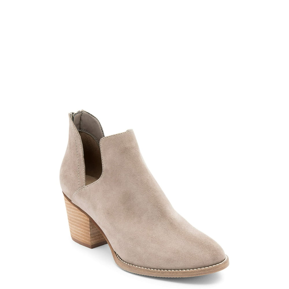 Blondo - Blondo Neda Waterproof Suede Cut Out Block Heel Bootie (Women's) - Walmart.com