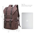 thumbnail image 2 of KAUKKO School Travel backpack for university flexible with laptop for 15",22L(Canvas Coffee), 2 of 7
