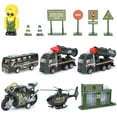 thumbnail image 4 of Juego de juguetes modelo de coche, avión de alta simulación, vehículos militares militares, juego de juguetes, modelo de coche, juguete multifuncional, 4 of 8