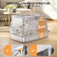 thumbnail image 5 of Stainless Steel Cat Litter Box with Lid, Extra Large Enclosed Metal Litter Pan with High Sides, Full Flip Cover Litter Box for Large Cat, Include Scoop & Step, Leak Proof Easy Clean Odor Control, 5 of 9