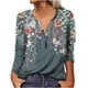 thumbnail image 2 of Blusas casuales de manga larga para mujer Awdenio, liquidación, blusas ajustadas con botones y estampado informal de manga larga para mujer, 2 of 5