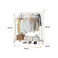 thumbnail image 2 of Rack Armable para Ropa Organizador Closet para Hogar con Doble Guardaropa Color Blanco Practiksa Rack Doble Blanco, 2 of 5
