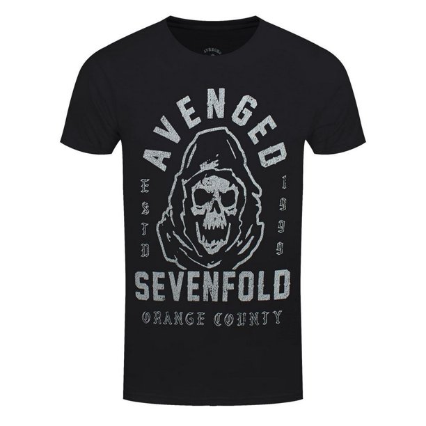 Avenged Sevenfold - Camiseta So Grim Orange County de Algodón para Adultos Unisex (Negro)