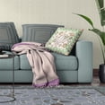 thumbnail image 4 of Pond Peacock Throw Pillow with Removable Cover in White Green Yellow 18x18, 4 of 8