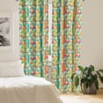 thumbnail image 2 of Ambesonne Retro Curtains, Funky Mosaic Forms, Pair of 28"x95", Multicolor, 2 of 5